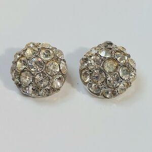 Vintage Rhinestone Metal Buttons